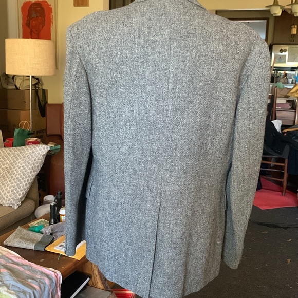 HARRIS TWEED GRAY WOOL HUNTING EQUESTRIAN SPORTCOAT BLAZER FROM DENMARK - Picture 4 of 14